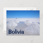Salar de Uyuni salines texte carte postale (Devant / Derrière)