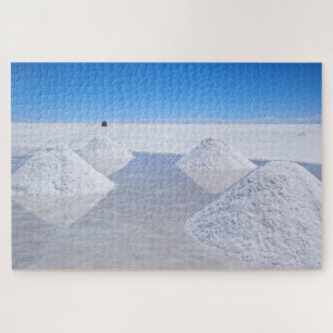 Salar de Uyuni zout appartementen met zout palen Legpuzzel