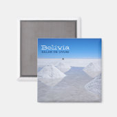 Salar de Uyuni zout flats tekst magneet (Voorkant / Achterkant)