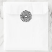 Sale champignon classique rond autocollant (Sac)
