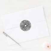 Sale champignon classique rond autocollant (Enveloppe)