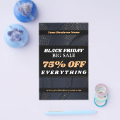 Sale Gold Blue Black Texture typografie Flyer (Enkel)