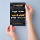 Sale Gold Blue Black Texture typografie Flyer (Hand)