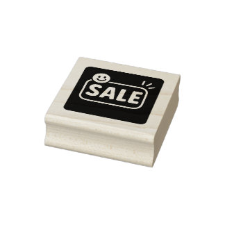 Sale- houten stempel.Perfect voor de postzegellief Rubberstempel