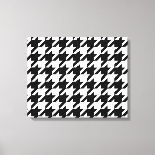 SALE - KLASSIEKE HOUNDSTOOTH WALL ART Wrapped Canv Canvas Afdruk