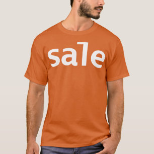Sale Minimale Typografie Witte tekst T-shirt