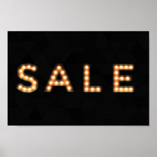 Sale Sign , Black Lights Poster