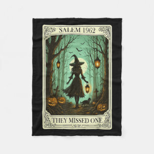 Salem 1692 Halloween Witch Ze misten een Tarot C Fleece Deken