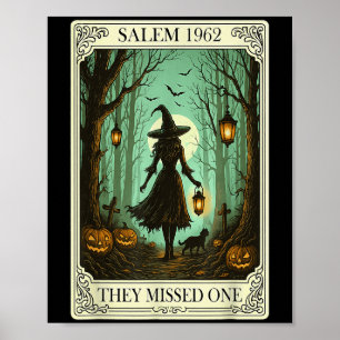 Salem 1692 Halloween Witch Ze misten een Tarot C Poster