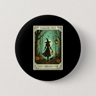 Salem 1692 Halloween Witch Ze misten een Tarot C Ronde Button 5,7 Cm