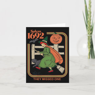 Salem 1692 Ze missen een heks Halloween 1 Kaart