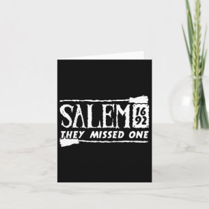 Salem 1692 Ze missen een heks Halloween 6 Kaart