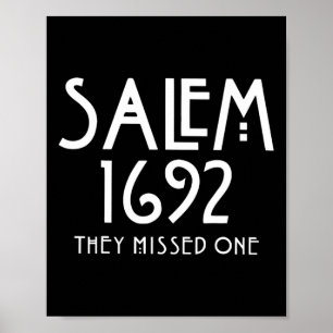 Salem 1692 Ze misten een grappige Salem Halloween Poster