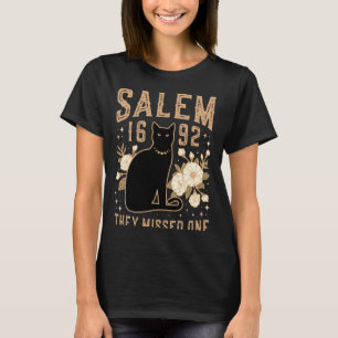 Salem 1692 Ze Misten Eén Halloween Kat Salem Hekse T-shirt