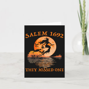 Salem 1692 Ze Misten Een Heks Die Op Een Bezem Rij Kaart