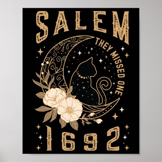 Salem 1692 Ze misten een heksenproces Black Cat M Poster (Voorkant)