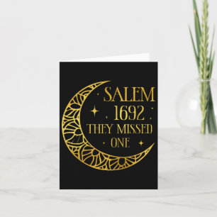 Salem 1962 Je miste een Halloween feministische he Kaart
