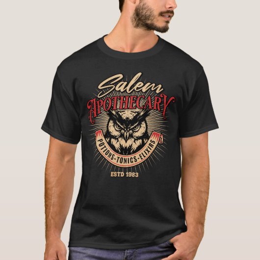 Salem Apothecary  Owl T-shirt (Voorkant)
