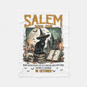 Salem Boekenbeurs Grappig Boekachtig Halloween Spo Fleece Deken