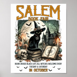 Salem Boekenbeurs Grappig Boekachtig Halloween Spo Poster