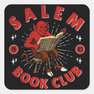 Salem Book Club  Devil Vierkante Sticker