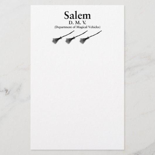 Salem DMV Briefpapier (Voorkant)