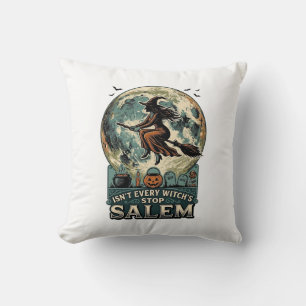 Salem Heks Shirt Vintage Gravure Griezels Humor D Kussen