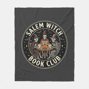 Salem Heksen Boek Club Halloween Skelet Ontwerp_1 Fleece Deken