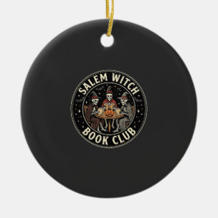Salem Heksen Boek Club Halloween Skelet Ontwerp_1 Keramisch Ornament