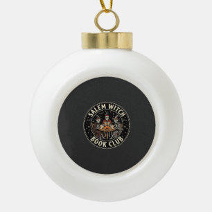 Salem Heksen Boek Club Halloween Skelet Ontwerp_1 Keramische Bal Ornament