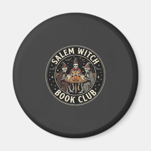 Salem Heksen Boek Club Halloween Skelet Ontwerp_1 Magneet