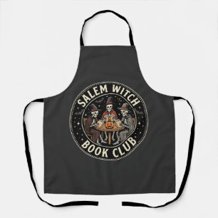 Salem Heksen Boek Club Halloween Skelet Ontwerp_1 Schort