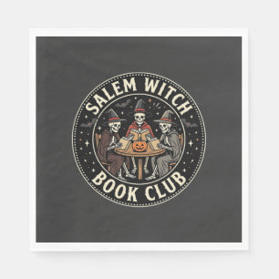 Salem Heksen Boek Club Halloween Skelet Ontwerp_1 Servet