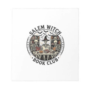 Salem Heksen Boek Club Vintage Skelet Halloween S Notitieblok