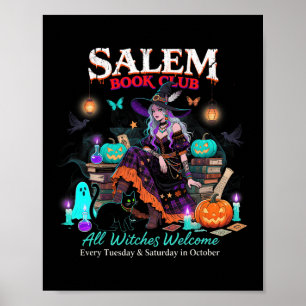 Salem Heksenboekenclub Halloween Leesboekenliefheb Poster