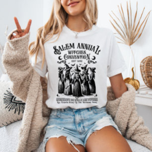 Salem Jaarlijkse Heksenconventie Vintage Hekserij T-shirt