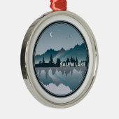 Salem Lake North Carolina Reflection Metalen Ornament (Rechts)