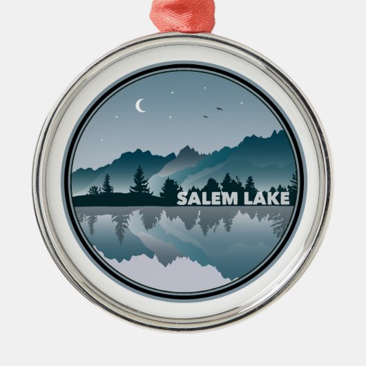 Salem Lake North Carolina Reflection Metalen Ornament (Voorkant)