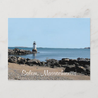 Salem MA Bay Fort Pickering Lighthouse Post Card Briefkaart