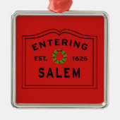 Salem, MA Holidau Metalen Ornament (Voorkant)