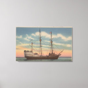 Salem, MA - Uitzicht van de Arbella van Capt. Wint Canvas Afdruk