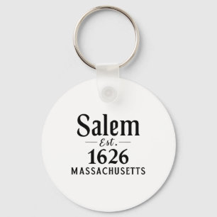 Salem Machusettes Est. 1626 Halloween Herfst Sleutelhanger
