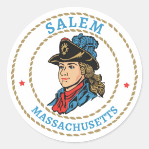Salem Massachusetts Koloniaal Ronde Sticker