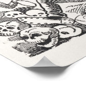 Salem Massachusetts Poster occulte du crâne (Coin)