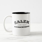 Salem Massachusetts Tweekleurige Koffiemok (Links)