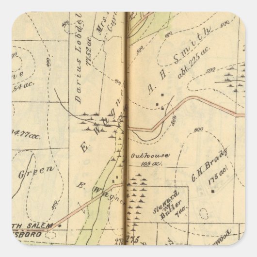 Salem, New York 2 Vierkante Sticker (Voorkant)