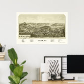 Salem, NY Panoramic Map - 1889 Poster (Thuiskantoor)