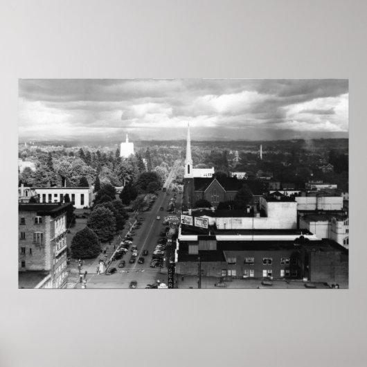 Salem of Uitzicht uit de luchtfoto Poster (Voorkant)