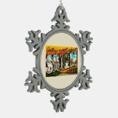 Salem Oregon of groot Briefkaart Tin Sneeuwvlok Ornament (Links)