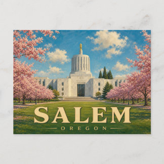 Salem Oregon Vintage Reisposter Briefkaart